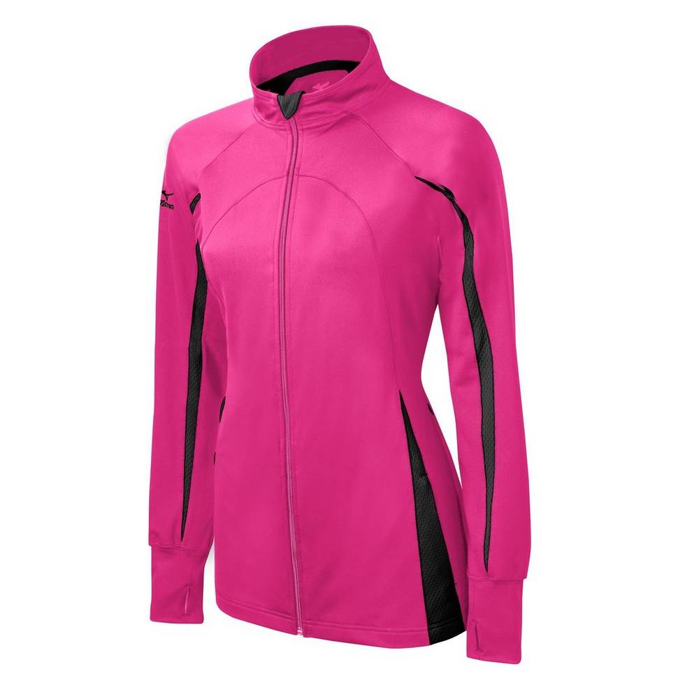 Chaqueta Mizuno Elite 9 Focus Full-Zip Mujer Rosas/Negras Baratas DSEY-83062